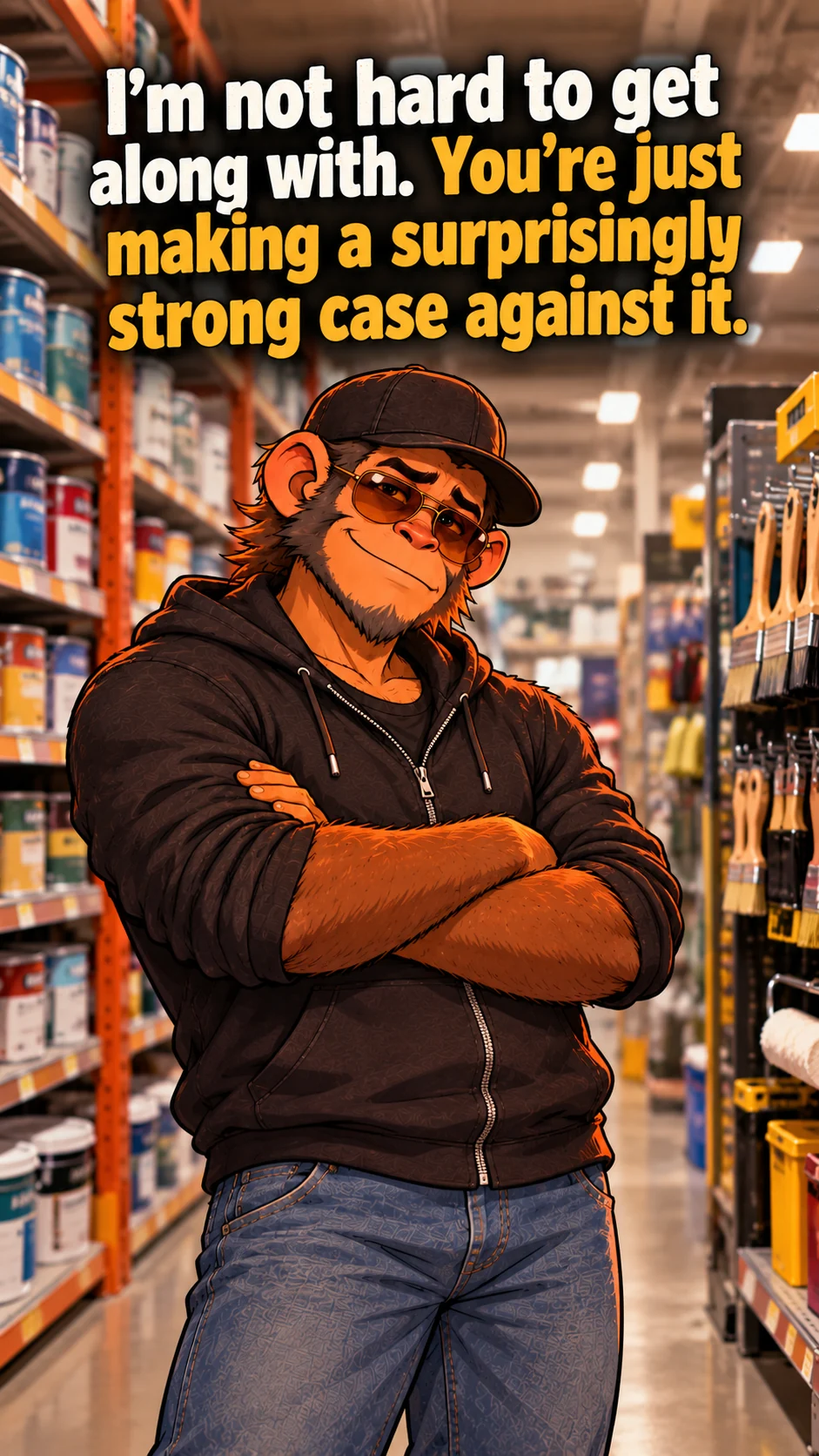 I'm not hard to get along with. You're just making a surprisingly strong case against it.