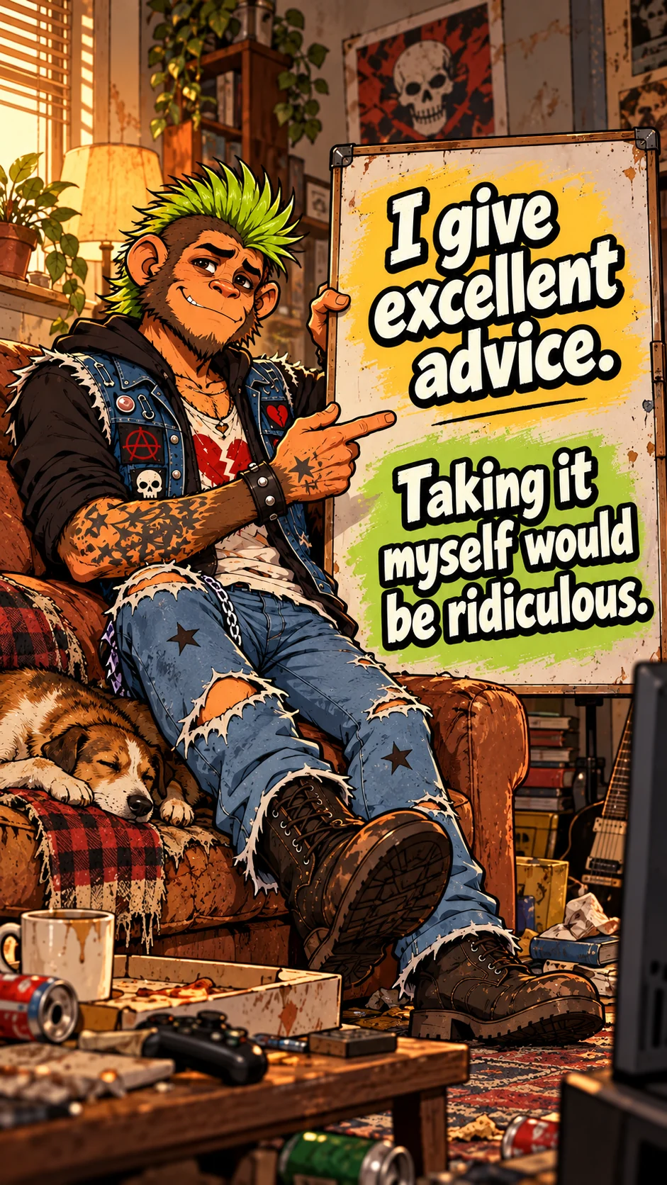 I give excellent advice. Taking it myself would be ridiculous.