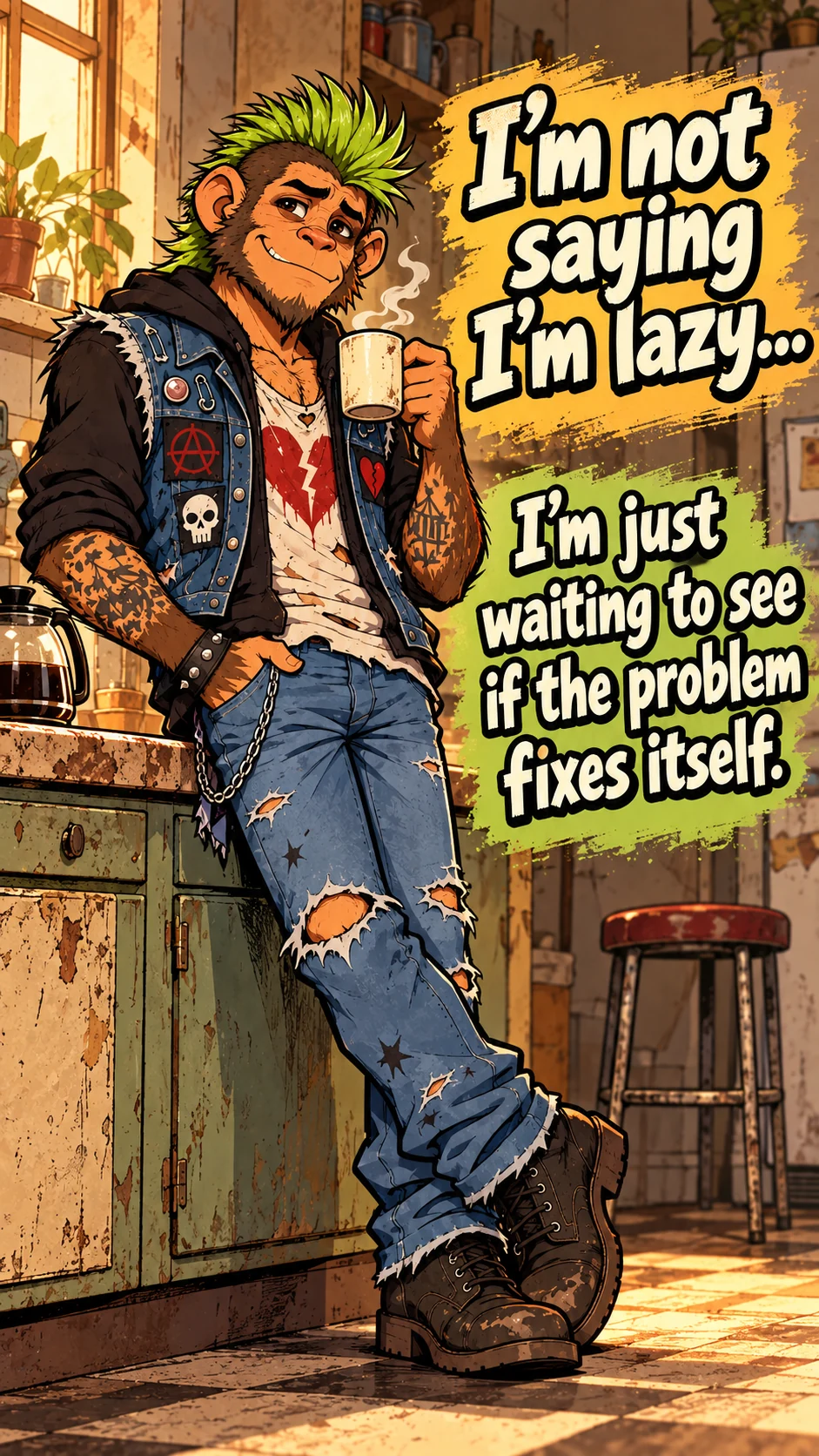 I'm not saying I'm lazy. I'm just waiting to see if the problem fixes itself.